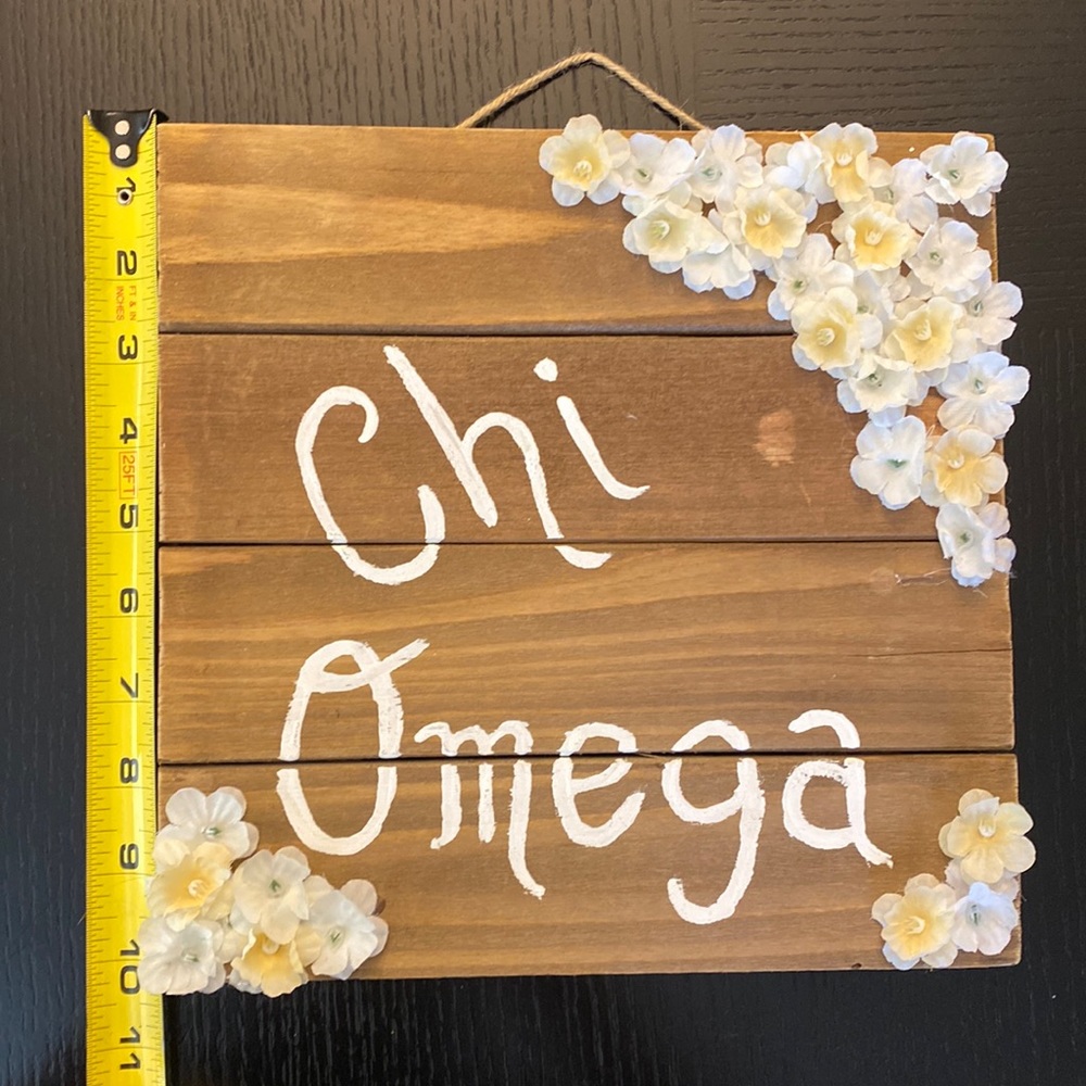 Chi omega wall hanging